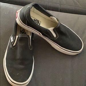 Vans unisex black slip on kids sz 5